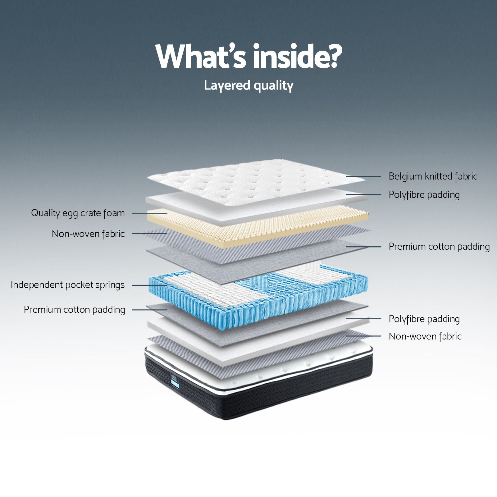 Giselle Bedding 21cm Mattress Euro Top Single