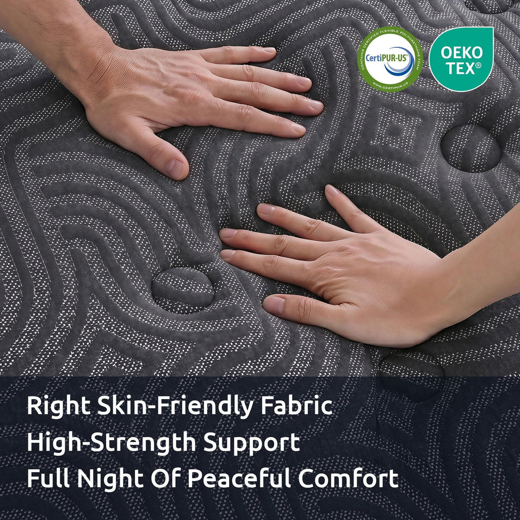 Levitex King Mattress 34 cm 5-Zone Pressure Relief  Pocket Spring with Reinforced Edge Support & Breathable Gel Memory Foam Hybrid Mattress
