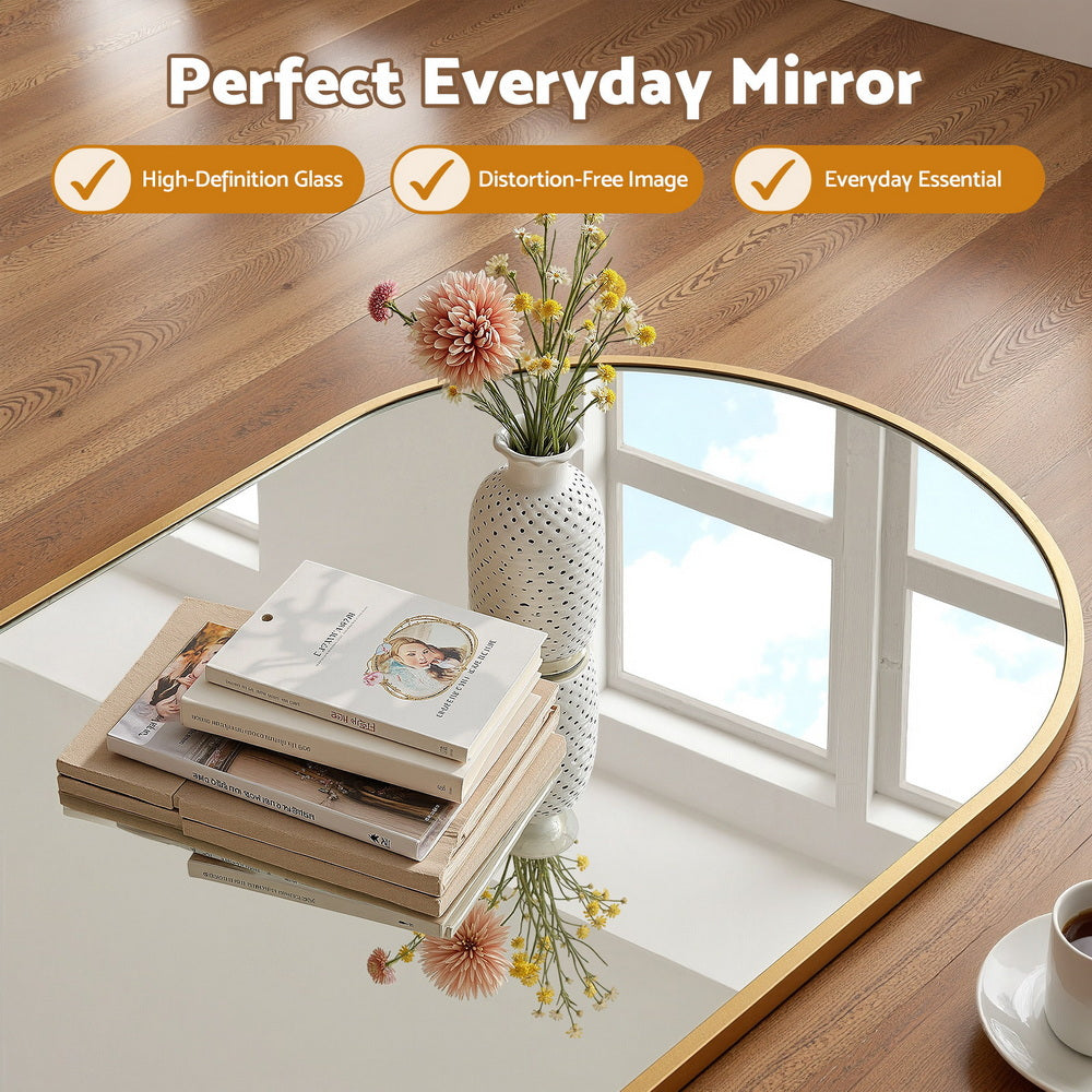 Embellir 86x50cm Arched Wall Mirror Vanity Makeup Home Decor