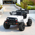 Rigo Kids Electric Ride On Car Jeep Toy Cars Remote 12V White
