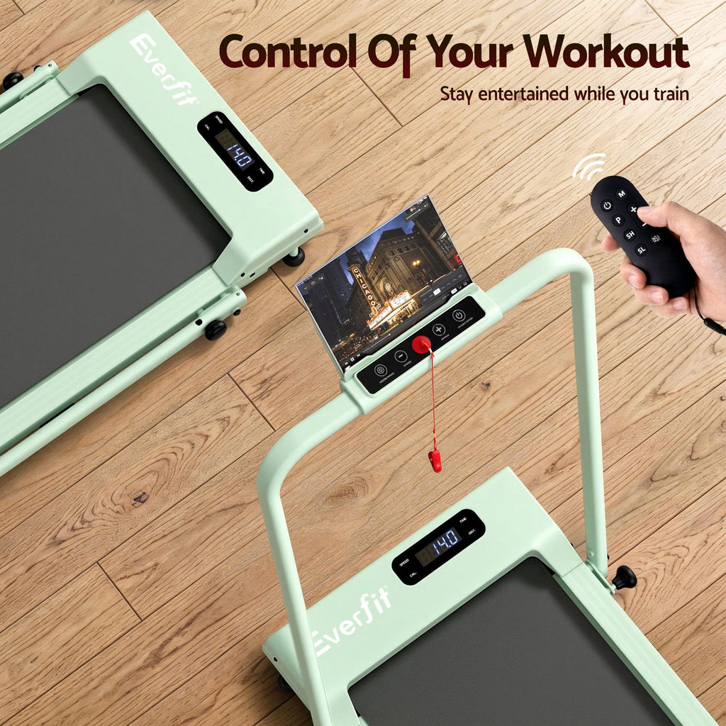 Everfit 3 in 1 Walking Pad Treadmill 12% Incline Under Desk Foldable Treadmills for Home Gym With 38cm Wide Belt APP Control