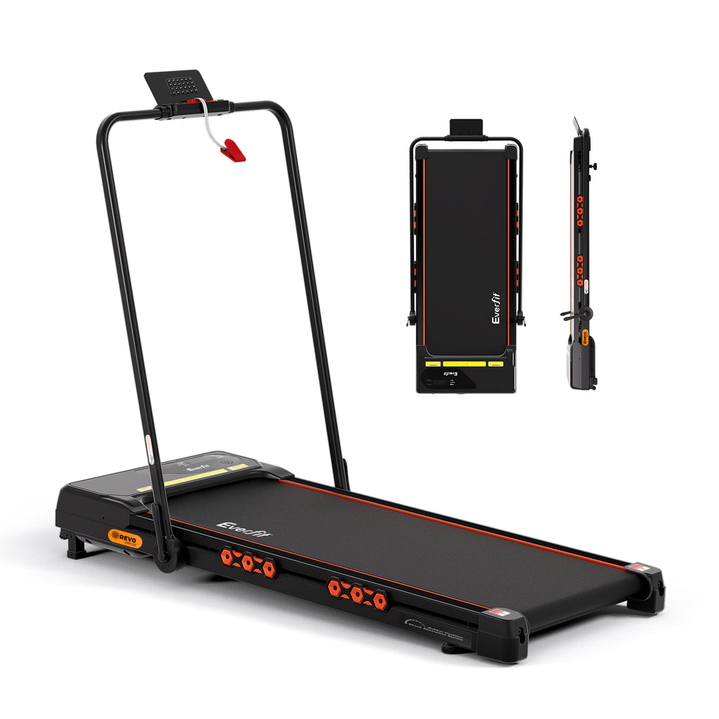 Everfit Treadmill Electric Walking Pad Auto Incline Foldable for Home Gym Black