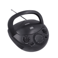 Laser Black Portable CD Boombox with AM/FM Radio
