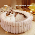 plush cat bed, cat comfort bed, anti-static cat bed, high quality cat bed, cat resting place, pet bed Australia, soft cat bed-White.
