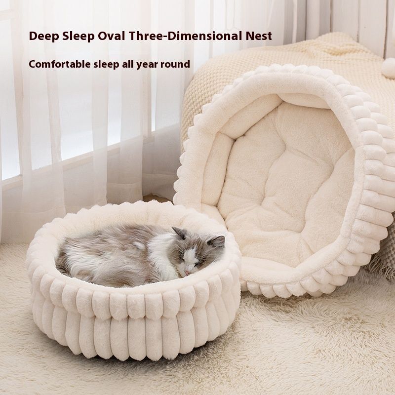 plush cat bed, cat comfort bed, anti-static cat bed, high quality cat bed, cat resting place, pet bed Australia, soft cat bed-White.