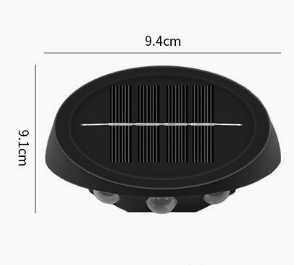 Solar Outdoor Wall Lights (2-Pack): IP44 Waterproof LED Sconces for Garden, Patio & Pathway Lighting（Warm light）