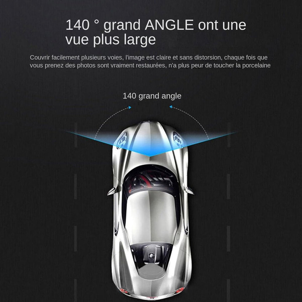Dashcam - Dual lens 1080p - HD video recorder, wide viewing angle - Loop recording - For safety while driving, parking and traveling
