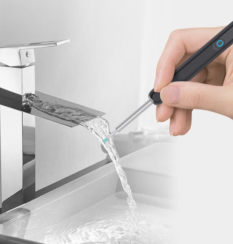 Smart Ear Cleaner with 1296P HD Camera, Wireless Earwax Removal WiFi Endoscope, Safe Inspection Intelligent Temperature Control, Black