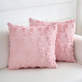 pieces - Pillowcase - Cushion covers - Cushion covers with bow - Decorative pillowcases - Room Decoration - Home Decoration - for the living room, bedroom and sofa - 45*45 cm - pink - (NO cushion core)