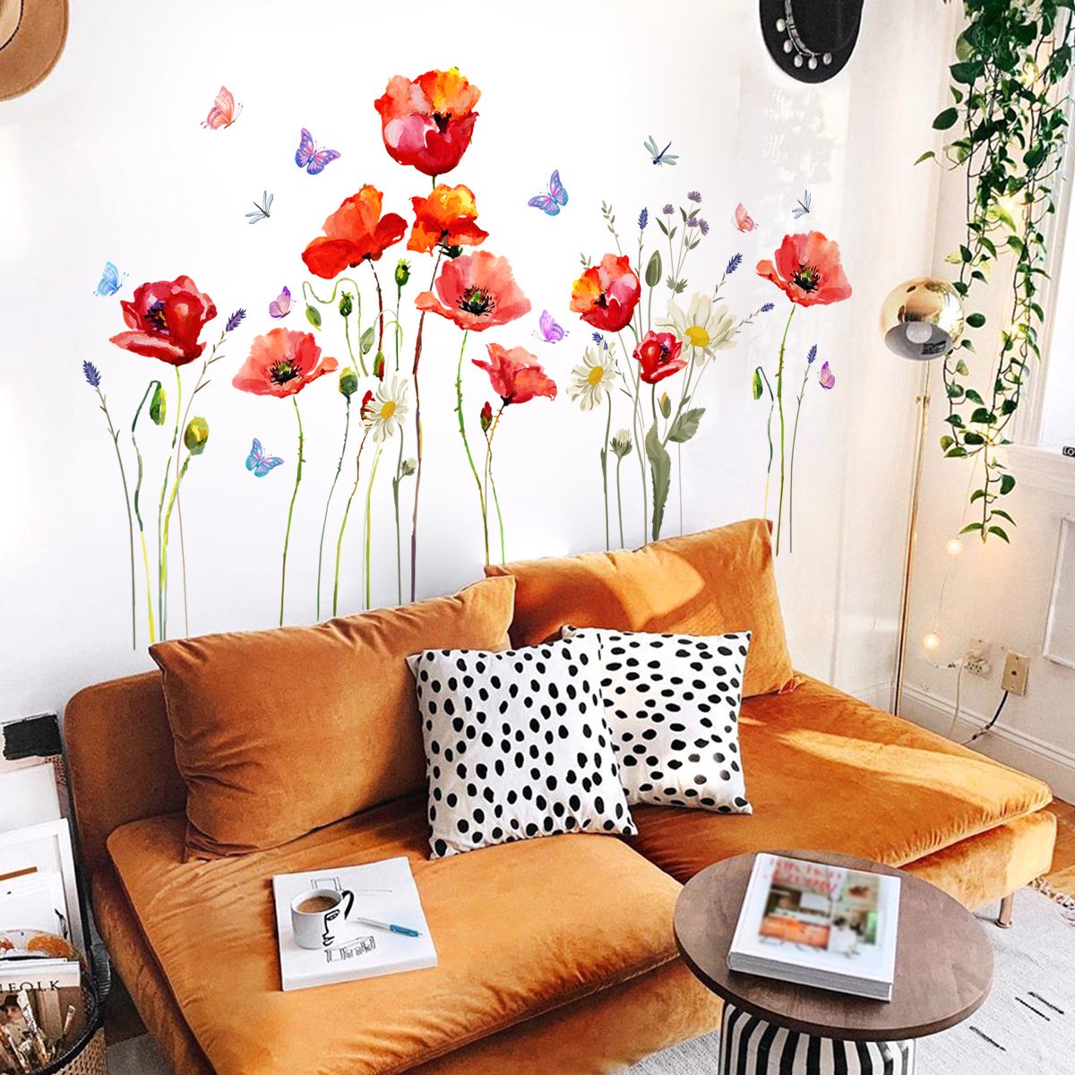 Wall sticker - flowers - Reusable / repositionable - Children's room - Boys - girls - Home decor - Colorful Wall Sticker - for living room baby rooms bedroom toilet decoration - 110*70 cm