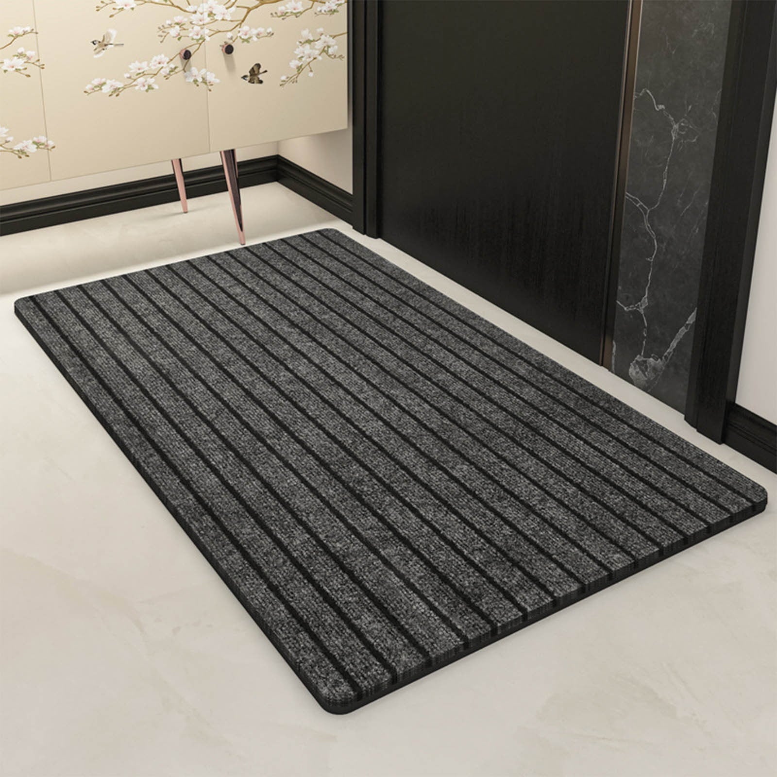 PALIFEUR Durable Welcome Mat, 16x24" Non-Slip Heavy Duty Door Mat For Entrance Washable Quick-drying Floor Mats Front Door Mat for Outside Entrance Floor Home Decor Gray