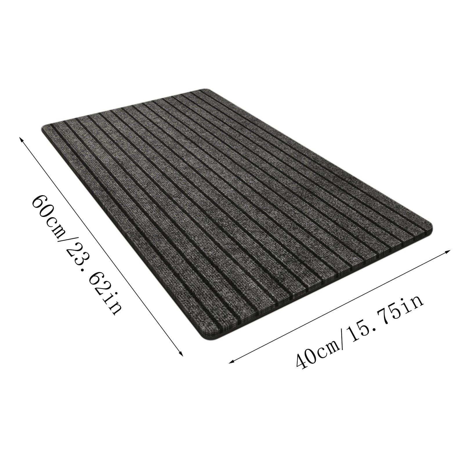 PALIFEUR Durable Welcome Mat, 16x24" Non-Slip Heavy Duty Door Mat For Entrance Washable Quick-drying Floor Mats Front Door Mat for Outside Entrance Floor Home Decor Gray