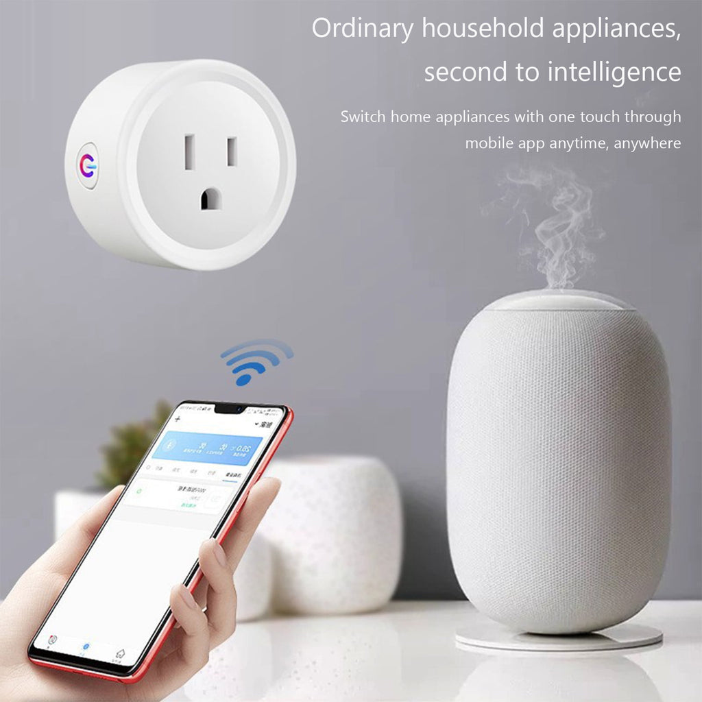 Smart Plug, WiFi Smart Plugs, Smart Outlet Timer with APP Remote Control, 2.4GHz Wi-Fi Only,Voice Control, No Hub Required, Timer and Schedule Function White