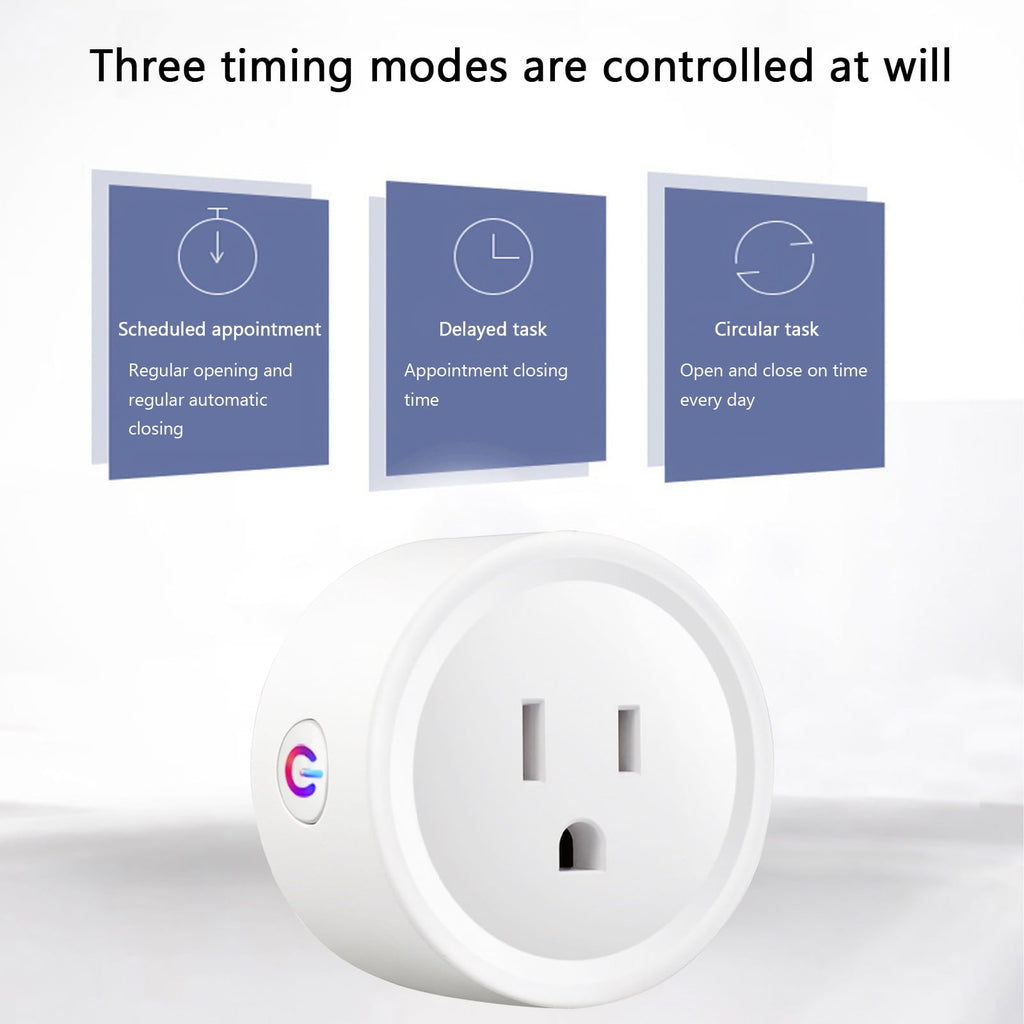 Smart Plug, WiFi Smart Plugs, Smart Outlet Timer with APP Remote Control, 2.4GHz Wi-Fi Only,Voice Control, No Hub Required, Timer and Schedule Function White
