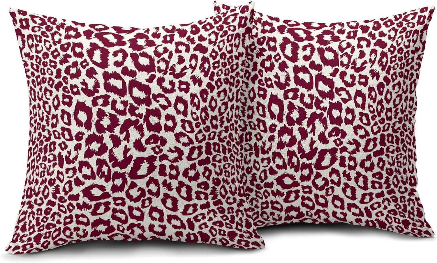 Lime Green White Leopard Print Pillow Covers 18x18 Inch Set of 2 Cheetah Animal Spots Decorative Throw Pillows For Couch Farmhouse Chinoiserie Pillow Cases Home Decor For Room Sofa Bed Porch Outdoor 16" x 16" Yellow Leopard