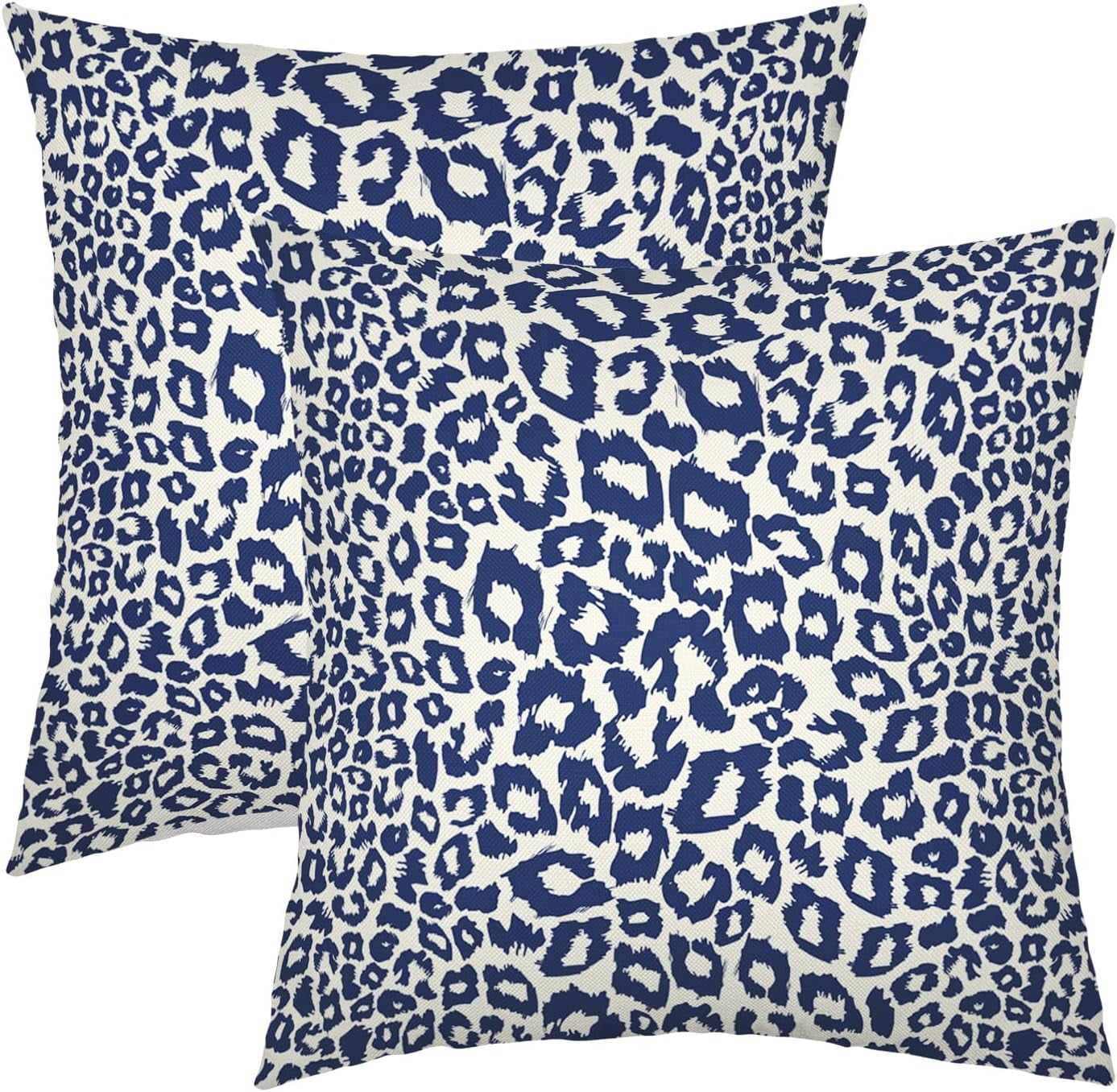 Lime Green White Leopard Print Pillow Covers 18x18 Inch Set of 2 Cheetah Animal Spots Decorative Throw Pillows For Couch Farmhouse Chinoiserie Pillow Cases Home Decor For Room Sofa Bed Porch Outdoor 18" x 18" Yellow Leopard