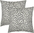 Lime Green White Leopard Print Pillow Covers 18x18 Inch Set of 2 Cheetah Animal Spots Decorative Throw Pillows For Couch Farmhouse Chinoiserie Pillow Cases Home Decor For Room Sofa Bed Porch Outdoor 20" x 20" Yellow Leopard