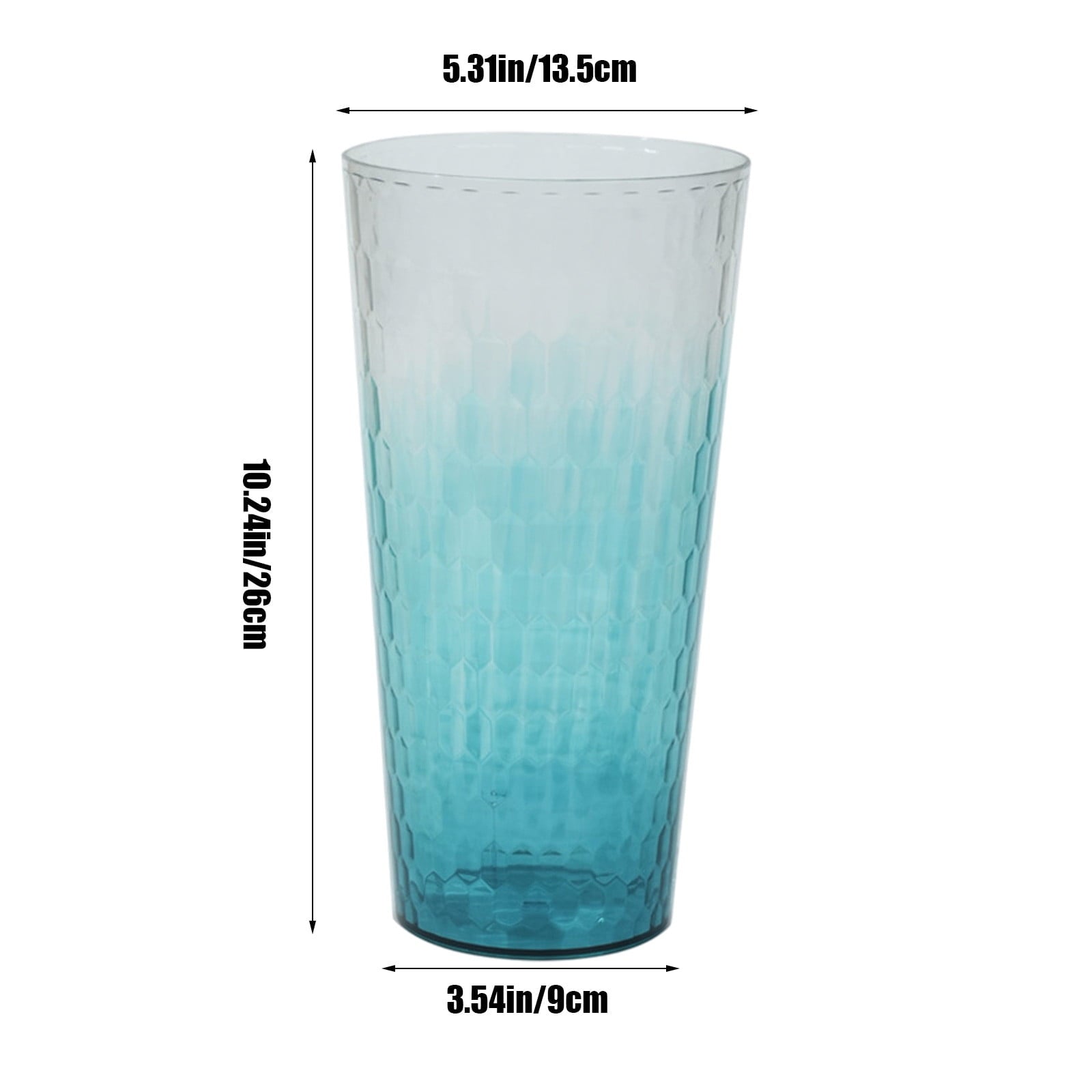 Kdkad Two-Tone High-Transparency Glass Vase - Multi-Color Flower Bucket for Living Room Decor, Floral Arrangements & Plant Cultivation (Serviceable Home Decoration, Modern Tabletop/Office Centerpiece) 5.3×10.2 in Pink