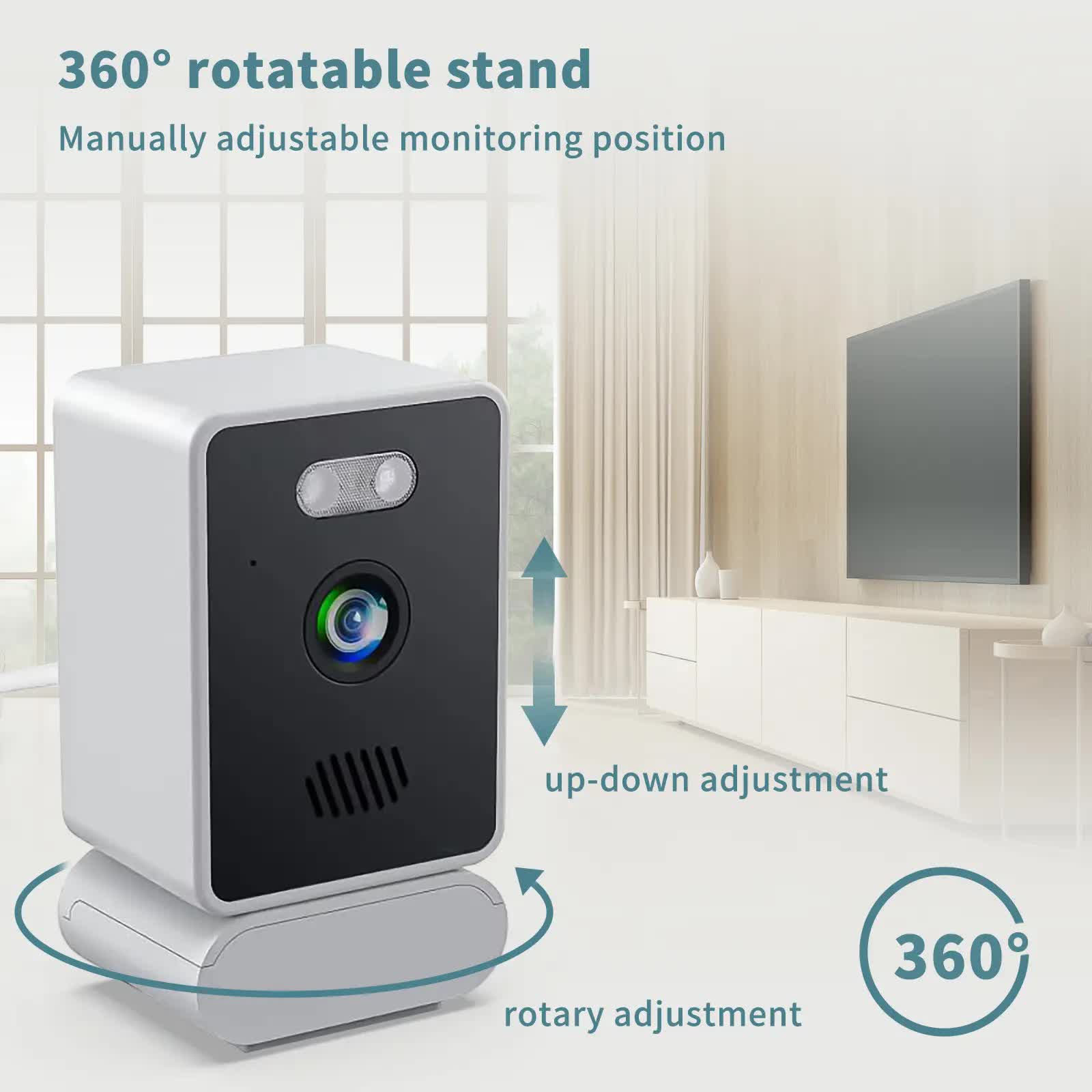 3MP dual lens security camera, suitable for home indoor and outdoor use, full-color high-definition night time, live alarm, 2-channel audio, supports 5G&2.4G WiFi, remote control through mobile app, ideal for home security and pet monitoring