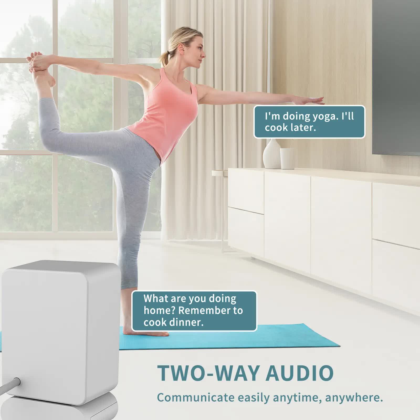 3MP dual lens security camera, suitable for home indoor and outdoor use, full-color high-definition night time, live alarm, 2-channel audio, supports 5G&2.4G WiFi, remote control through mobile app, ideal for home security and pet monitoring