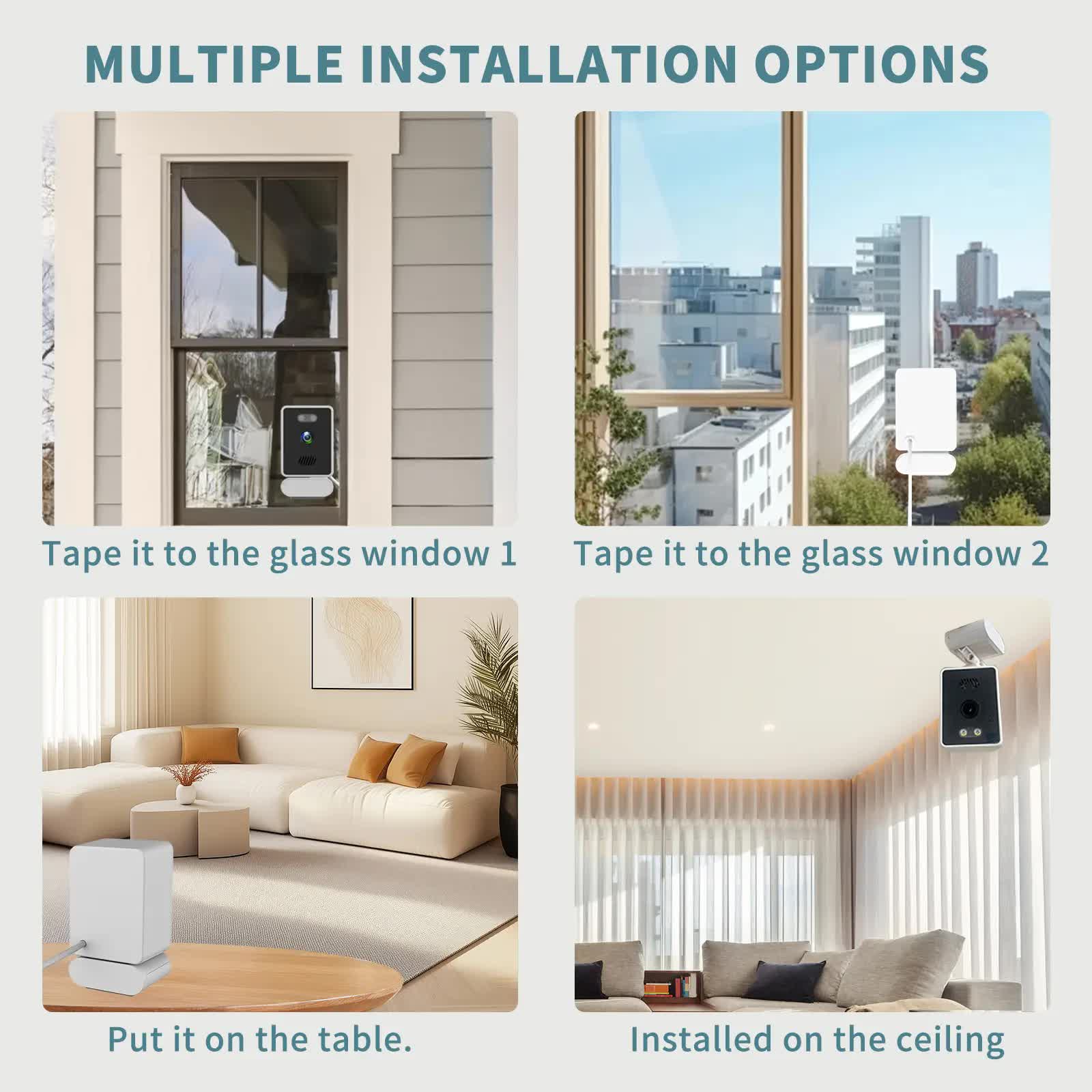 3MP dual lens security camera, suitable for home indoor and outdoor use, full-color high-definition night time, live alarm, 2-channel audio, supports 5G&2.4G WiFi, remote control through mobile app, ideal for home security and pet monitoring