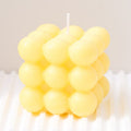 3Pcs yellow Rubik's Cube Scented Candle Home Decor Ornaments
