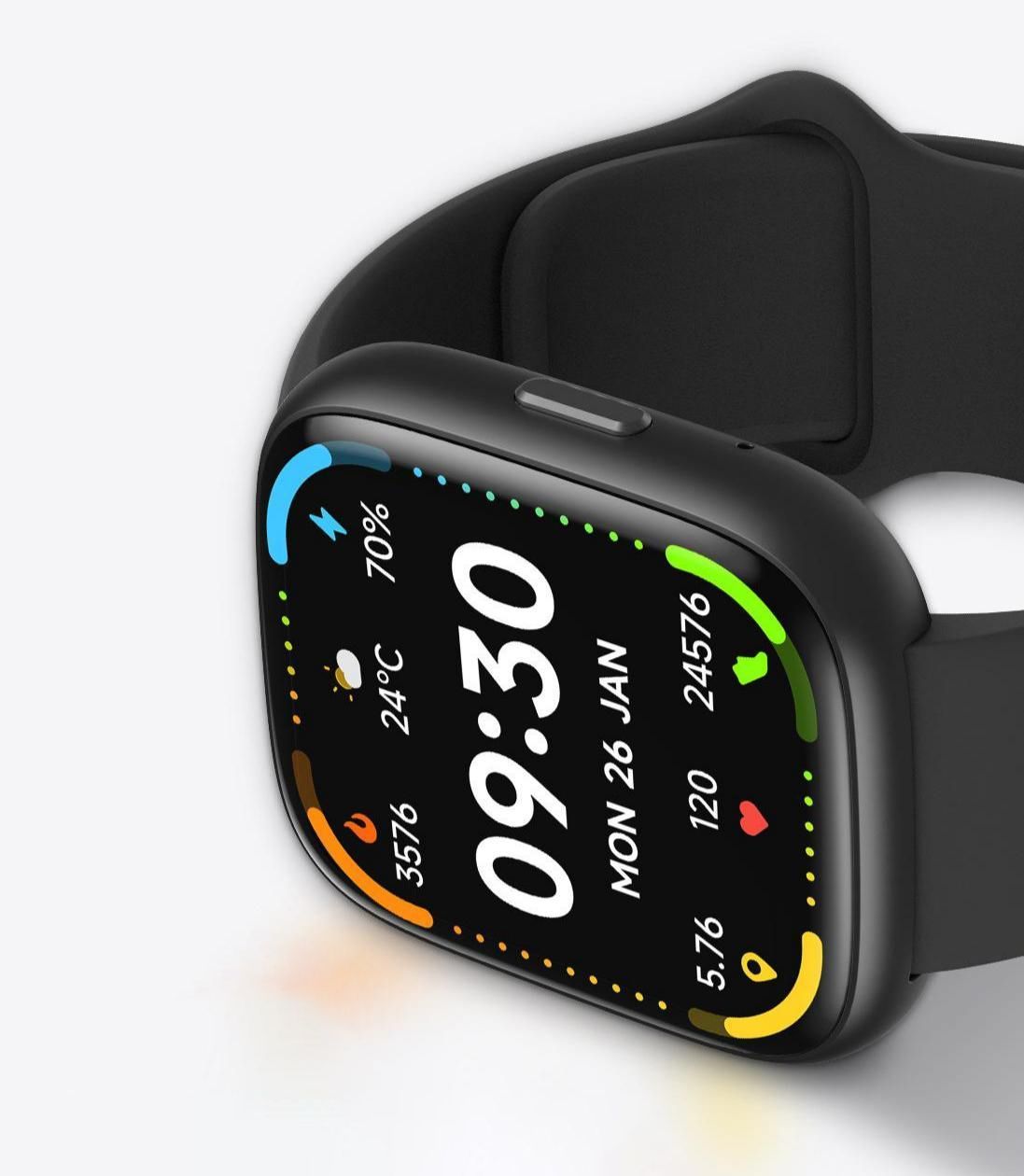 Apricot Unisex Health Monitoring Smart Watch with Call Function