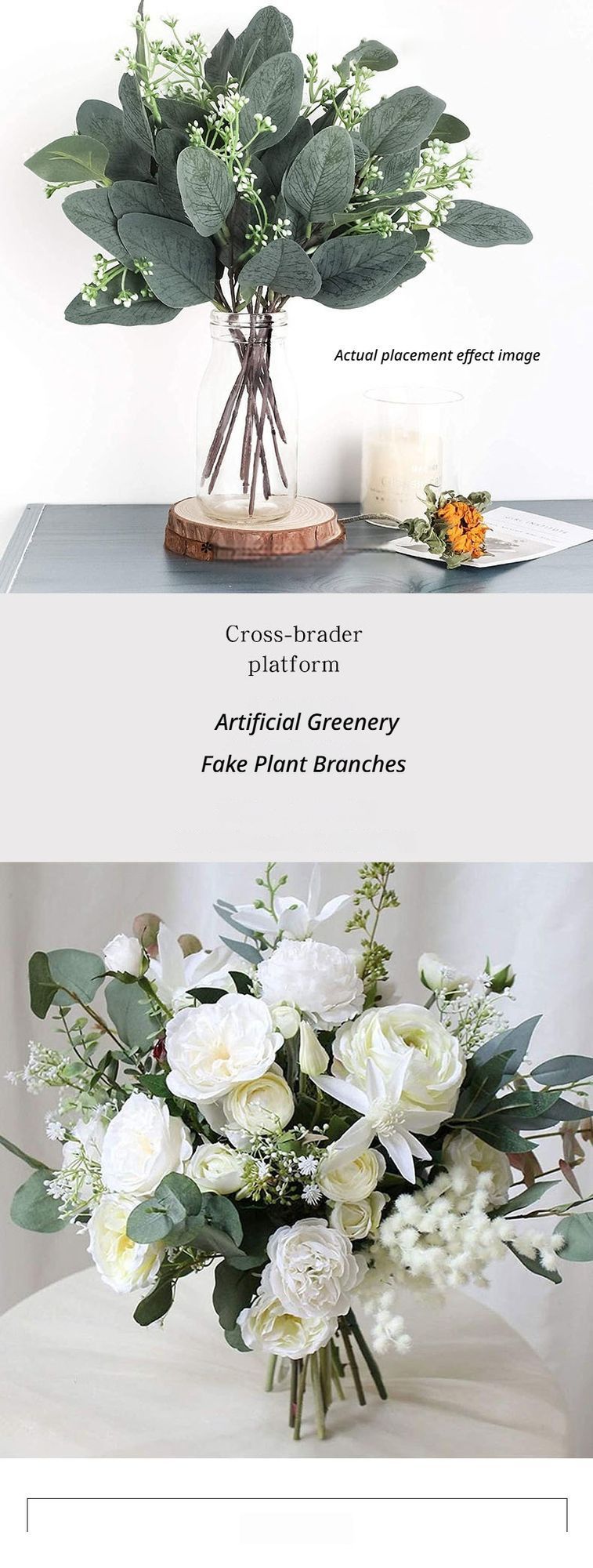 Artificial-flower-Pink-peony-flowers-5stems-per-bunch