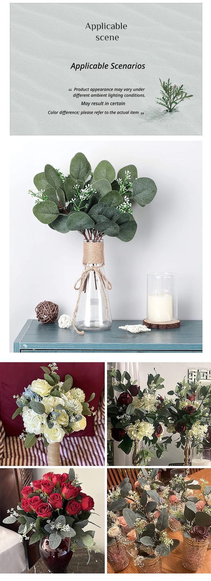 Artificial-flower-Pink-peony-flowers-5stems-per-bunch