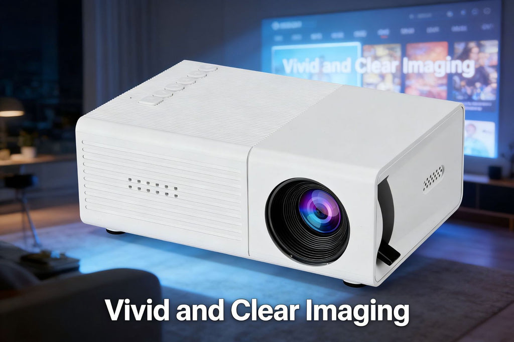White M3S 1080P Mini Projector AU Plug Includes Manual