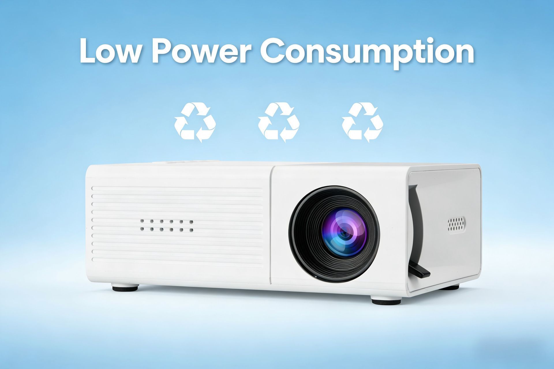 White M3S 1080P Mini Projector USB-Powered Version Includes Manual