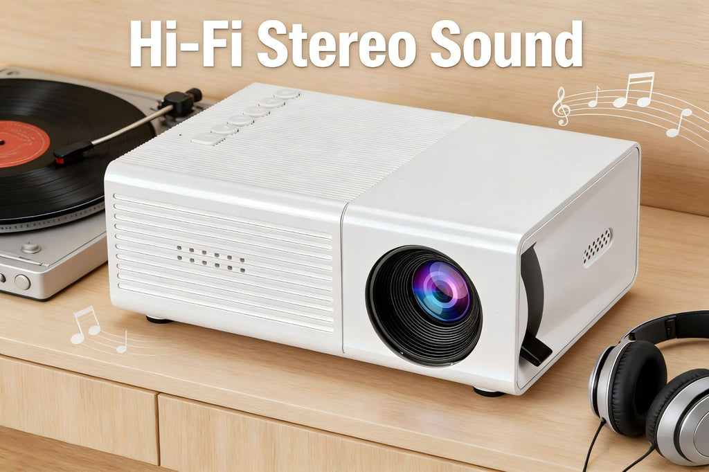 White M3S 1080P Mini Projector USB-Powered Version Includes Manual