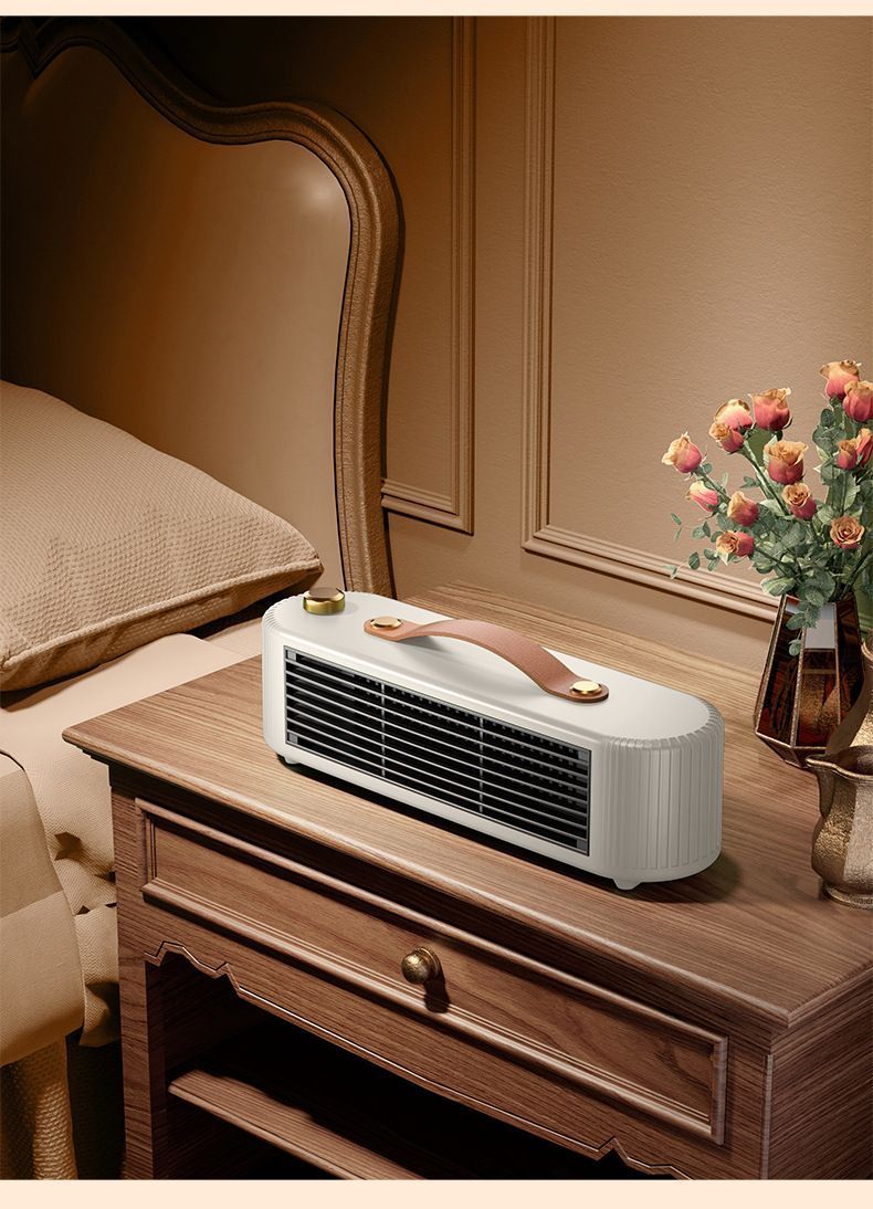 White Desktop Space Heater for Home, Fast Heating Room Warmer for Bedroom, Whole-Room Heater Suitable for Home, Office, or Workplace