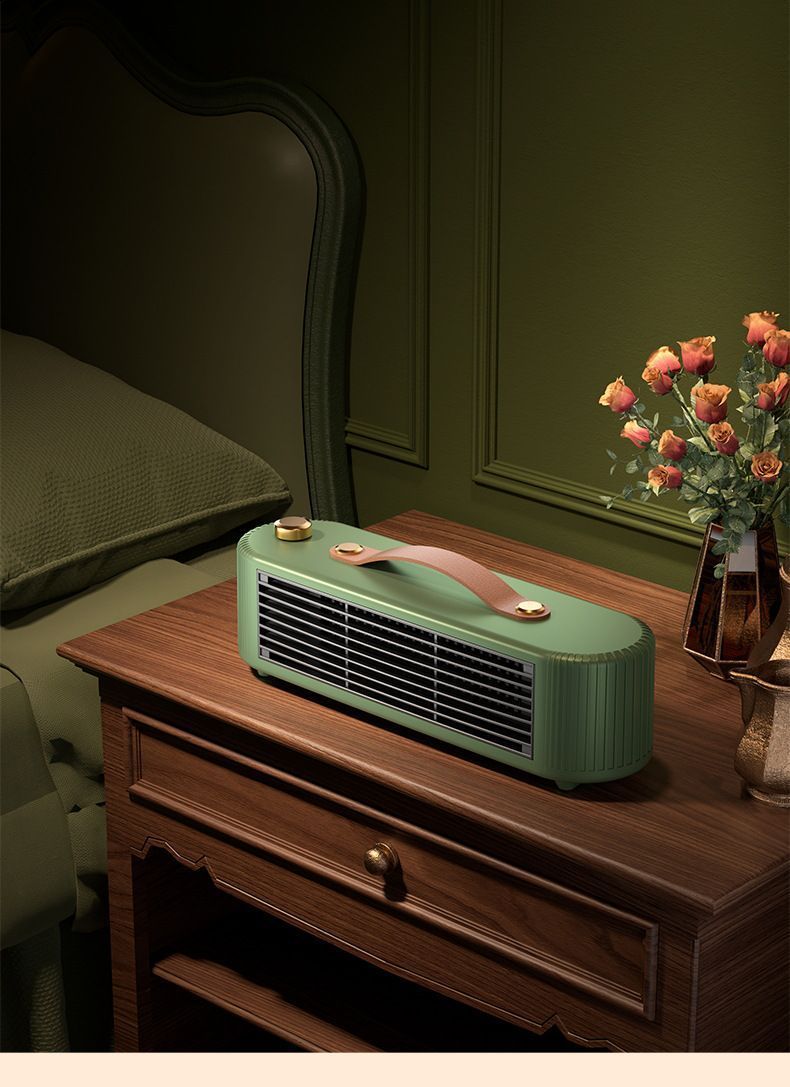 White Desktop Space Heater for Home, Fast Heating Room Warmer for Bedroom, Whole-Room Heater Suitable for Home, Office, or Workplace