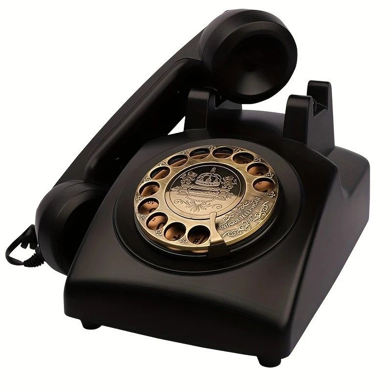 Light Luxury Retro European Telephone: Royal court-style design, eco-friendly ABS material, free from digital distractions, perfect for home and office, returning to pure communication.beige