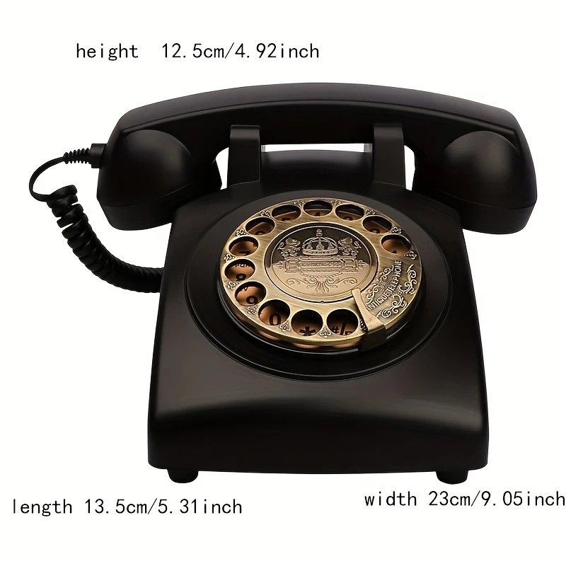 Light Luxury Retro European Telephone: Royal court-style design, eco-friendly ABS material, free from digital distractions, perfect for home and office, returning to pure communication.beige