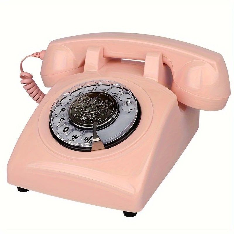 Light Luxury Retro European Telephone: Royal court-style design, eco-friendly ABS material, free from digital distractions, perfect for home and office, returning to pure communication.beige