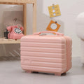 14 Inch Mini Makeup Case, Lightweight Cosmetic Travel Bag with Shoulder Strap & Zipper Closure(pink)