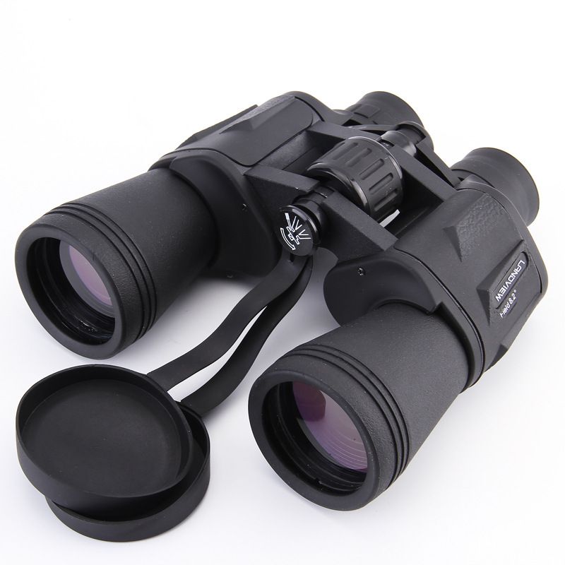 10x50 HD Binoculars - Wide Angle Large Eyepiece - Night Vision for Birdwatching Hiking Concerts - Lightweight & Portable(Orange handwheel)