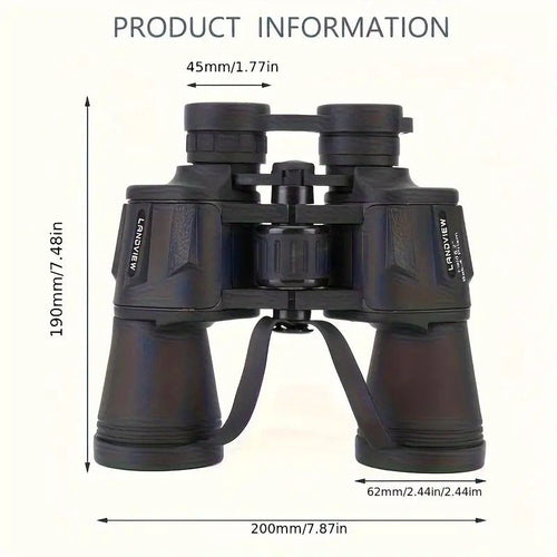 10x50 HD Binoculars - Wide Angle Large Eyepiece - Night Vision for Birdwatching Hiking Concerts - Lightweight & Portable(Black pockmark)