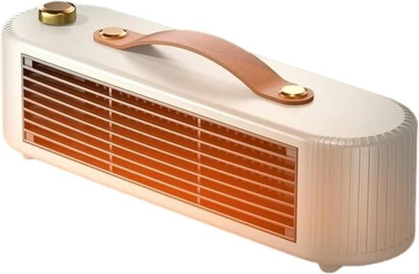 Vintage Portable PTC Ceramic Desktop Heater | 800W Energy Efficient Mini Electric Space Heater with AU Plug, Overheat & Tip-Over Protection for Office Desk Home Bedroom Winter Warmth（Green）