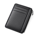 7 Slots + Zipper Compartment Top Grain Leather Card Wallet | Hidden Large Capacity ID License Cash Coin Purse for Aussie Everyday Use