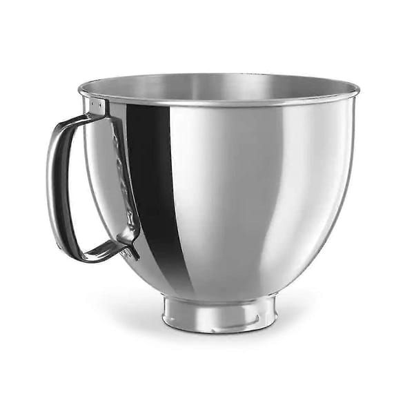 Stainless Steel Mixing Bowl 5 Quart for KitchenAid Classic & Artisan 4.5-5QT Tilt-Head Stand Mixers, 304 Stainless Steel Replacement Bowl with Handle