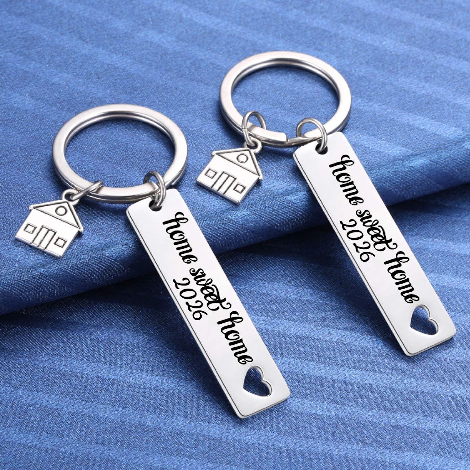 Kvekstio 2PCS 2026 Home Sweet Home Key Chain Housewarming Presents, New Homeowner Keychain Closing Gift Ideas, Real Estate Gifts From Agent For Client Congratulations