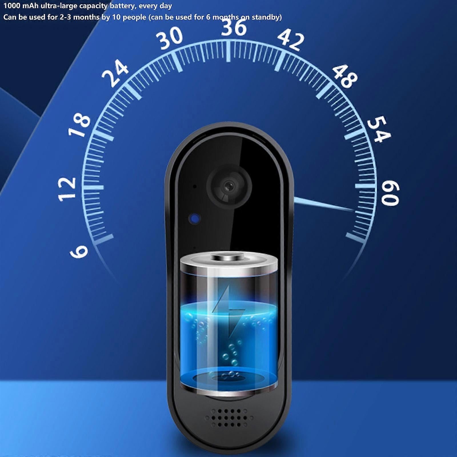 Smart Wireless Video Doorbell, WiFi Home Intercom, HD Night Vision