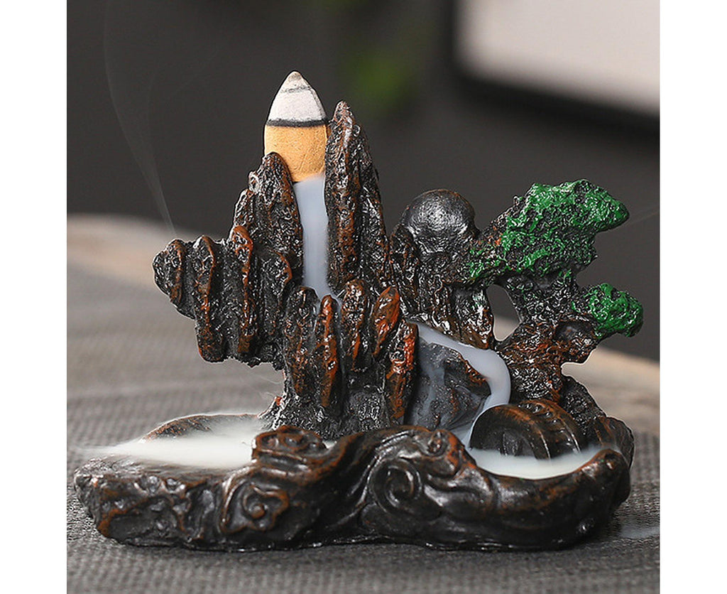Resin Mountains Rivers Incense Burners Holder Censer Aromatherapy Home Decor- 12
