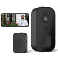 Wireless Video Doorbell Camera, 2.4GHz WiFi, Black
