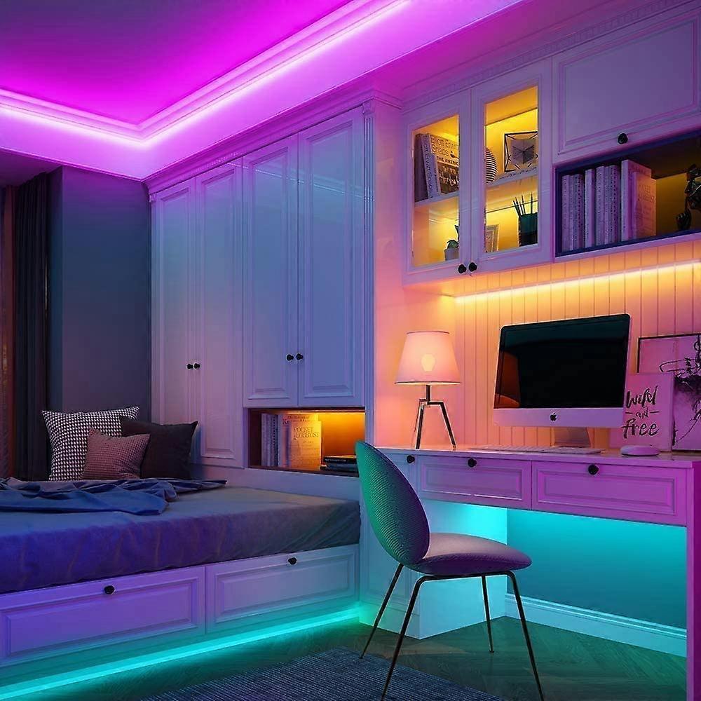 10M Waterproof RGB LED String Lights, 300 LEDs with Bluetooth Controller