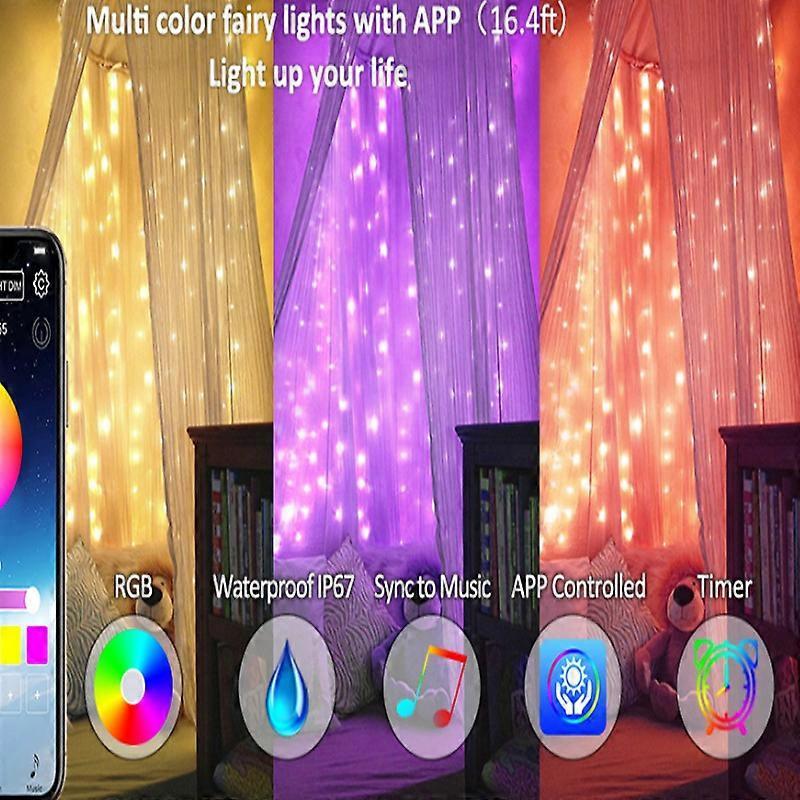 Christmas Tree LED String Lights, 10M Music Sync Bluetooth Remote Control