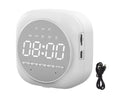 Q12 Bluetooth-compatible 5.0 Multifunctional Alarm Clock Subwoofer Speaker Support TF Card - White